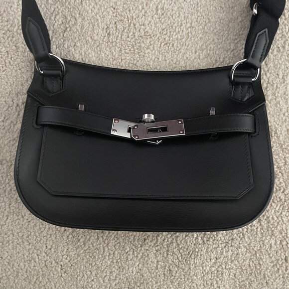 2024 New Hermes Mini Jypsiere - Noir / PHW - Evercolor New - Picture 9 of 9